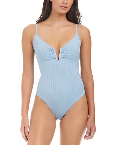 Sanctuary Women's Refresh Rib V-Wire Mio One-Piece Swimsuit