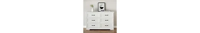 gaomon Dresser For Bedroom With 6 Drawers, Wood Drawer Dresser Chest Of Drawers For Closet, Living Room, Hallway, Nursery, Kids Bedroom(White)