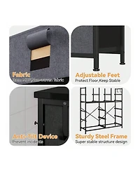 Dresser For Bedroom With 12 Drawer, Dressers & Chests Of Drawers For Hallway, Entryway, Storage Organizer Unit With Fabric, Sturdy Metal Frame, Wood T