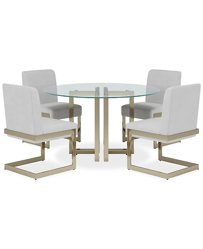 Emila 5 Pc. Dining Set (Round Table & 4 Chairs), Created for Macy's