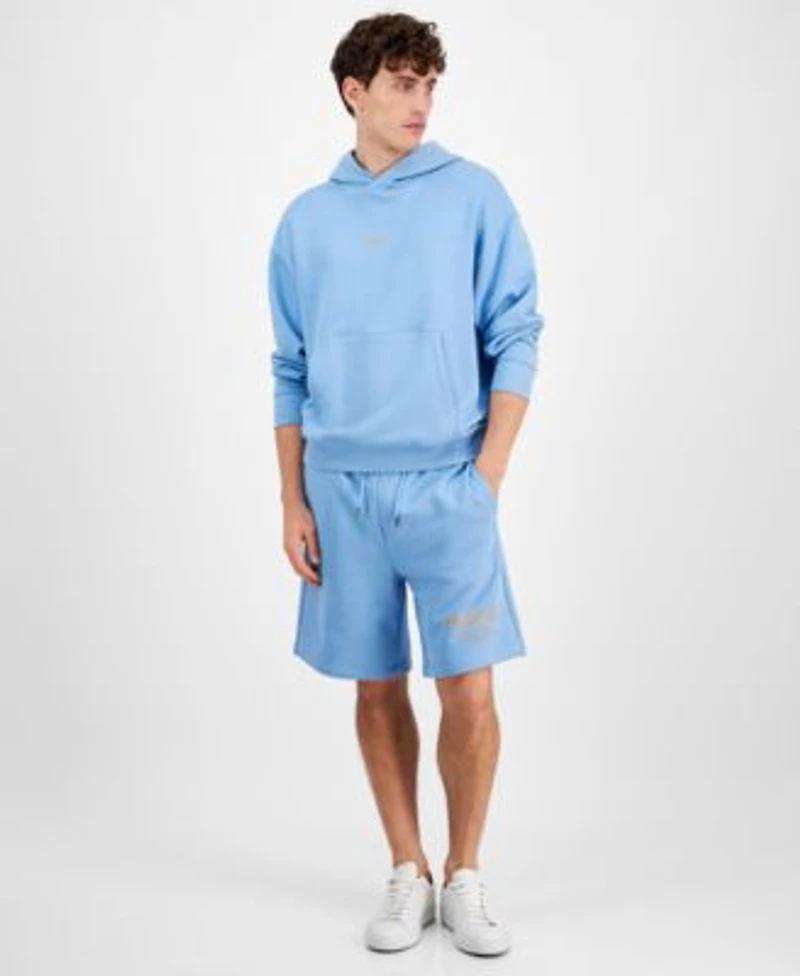 Hugo By Hugo Boss Mens Relaxed Fit Logo Hoodie Shorts