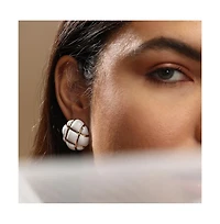 Sohi Women's The Tic-Tac-Toe Stud Earrings