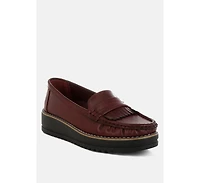 Croyda Fringed Nubuck Loafers