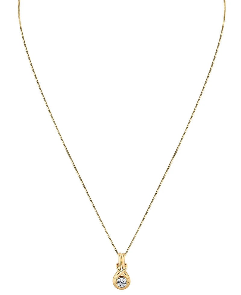 Sirena Diamond Knot 18" Pendant Necklace (1/4 ct. t.w.) in 14k Gold