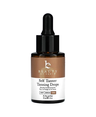 Beauty By Earth Self Tanning Drops - Face Tanner Drops Ultra Dark - Bronzer Drops