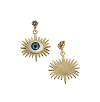 Sohi Women's The Evil Eye's Ray Drop Earrings
