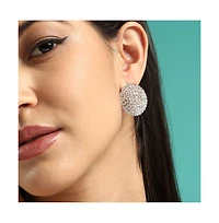 Sohi Women's The Medium Crystalized Stud Earrings
