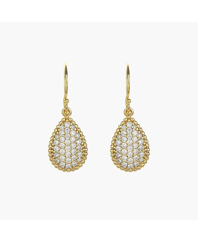Sterling Silver 18k Gold Plated Leah Teardrop Earrings – Dainty Summer Earrings, Lightweight, Vacation Style, Warm Weather Look