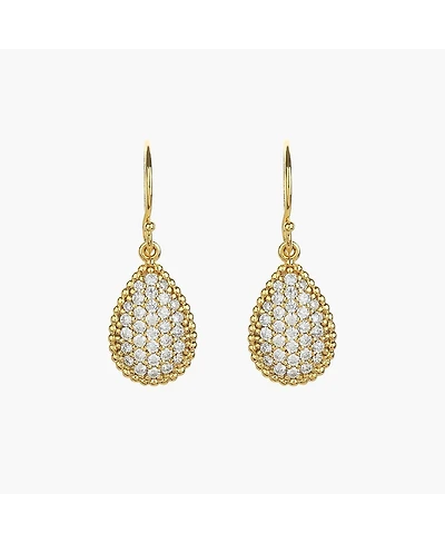 Sterling Silver 18k Gold Plated Leah Teardrop Earrings – Dainty Summer Earrings, Lightweight, Vacation Style, Warm Weather Look