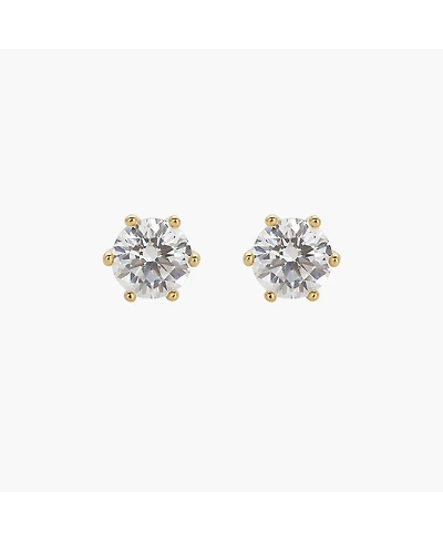 Sterling Silver 18k Gold Plated Estelle Stud Earrings – Dainty Summer Earrings, Lightweight, Vacation Style, Warm Weather Look