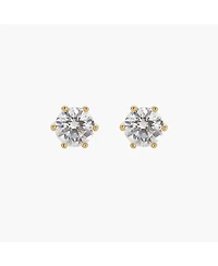 Sterling Silver 18k Gold Plated Estelle Stud Earrings – Dainty Summer Earrings, Lightweight, Vacation Style, Warm Weather Look