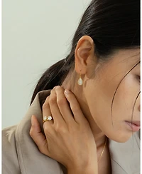 Sterling Silver 18k Gold Plated Leah Teardrop Earrings – Dainty Summer Earrings, Lightweight, Vacation Style, Warm Weather Look