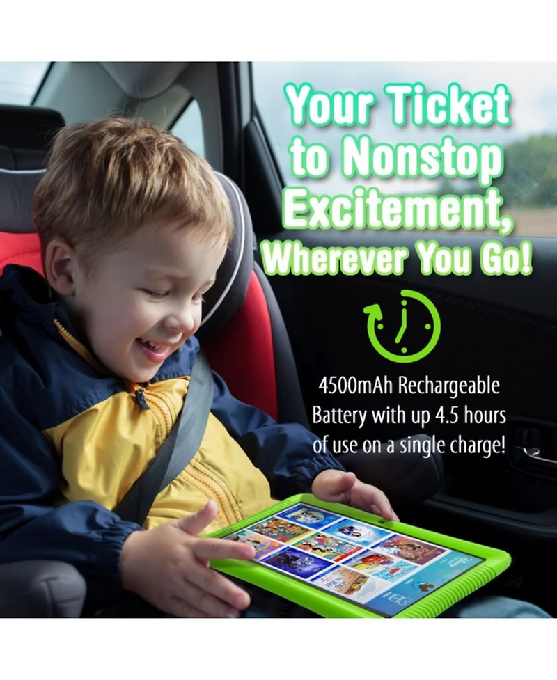 Contixo 10"Kids Tablet 32GB, Includes 80+ Disney Storybooks & Stickers, Kid-Proof Case with Kickstand & Stylus, (2024 Model)