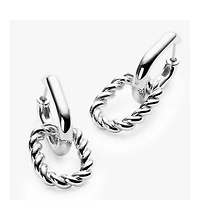 Ana Luisa Double Hoop Earrings - Ash Double Silver