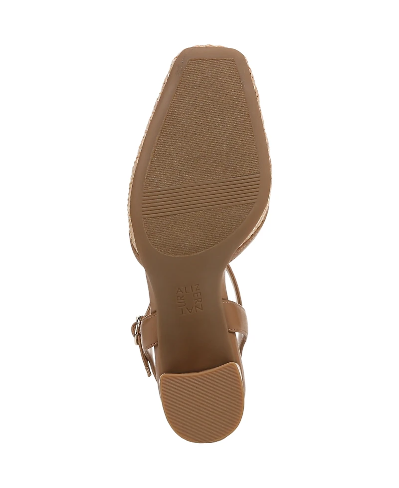 Naturalizer Wave Square Toe Ankle Strap Pumps