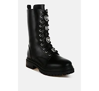 Nimba Rhinestone jewelled Chunky Boots