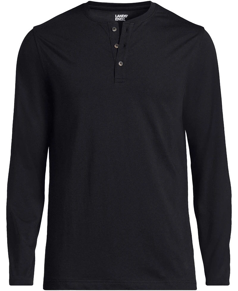 Lands' End Men's Long Sleeve Cotton Supima Henley