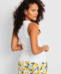 State of Day Women's Ribbed High-Neck Sleep Tank Xs-3X, Exclusively at Macy's