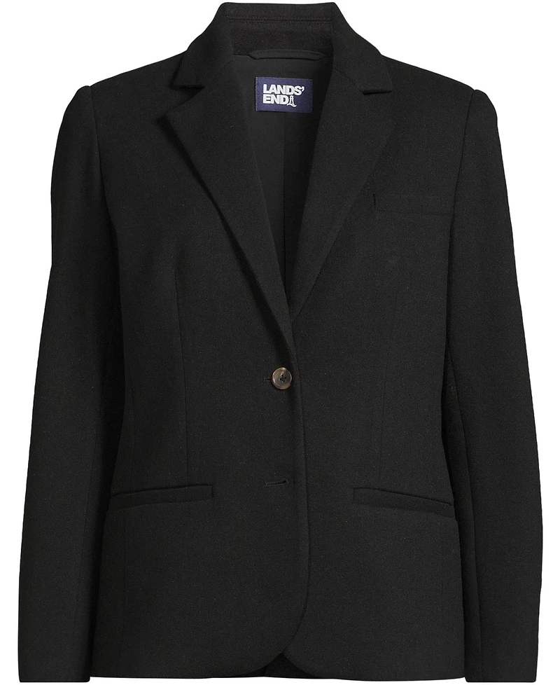 Lands' End Women's Brushed Ponte Traditional Blazer