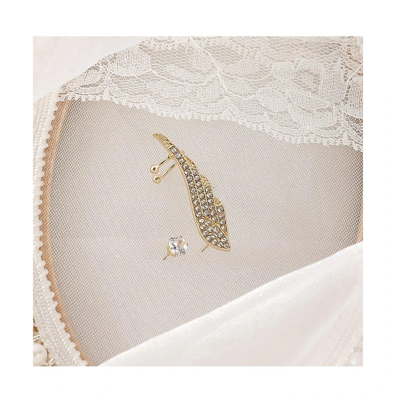 Sohi Women's The Bling Wing Cuff Earrings