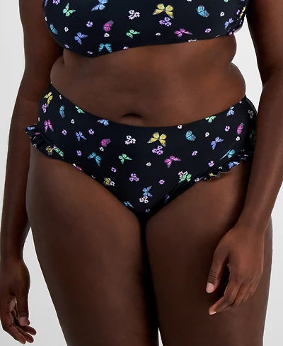 Salt + Cove Plus Ruffled Butterfly-Print Swim Bottoms, Created for Macy's