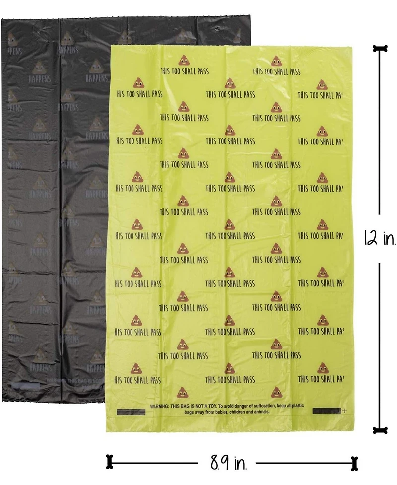 Precious Tails Dog Poop Bags, Humorous Pet Waste Bag Refills for Dogs, Leak-Proof and Durable, 264 ct