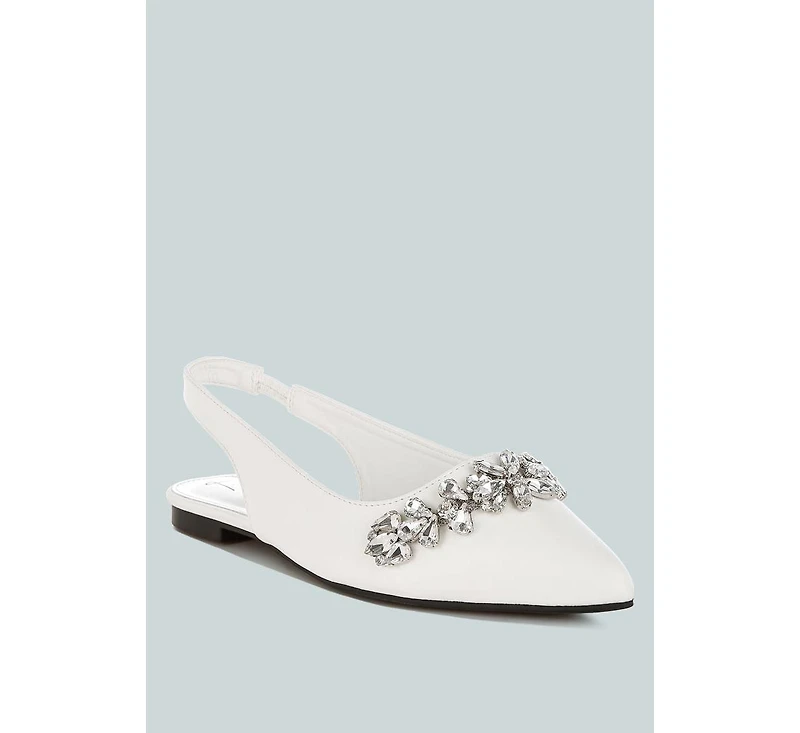 Adhara Diamante Embellished Flat Sandals
