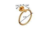 Slickblue Towel Ring Golden Gold, Bath Hand Thicken Space Aluminum Round Holder for Bathroom