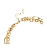 Sohi Women's The Coin Chainlink Multi-Layer Necklace