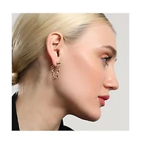 Sohi Women's The Chain Bar Hoop Earrings
