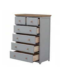 gaomon Wooden Chest With 6 Drawers Wood Rustic Tall Chset Storage Cabinet Dressers Organizer For Bedroom Hallway Living Room