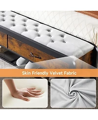gaomon Bed Frame Queen Size with Drawers, Queen Platform Bed Frame with Headboard
