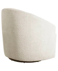 Ink+Ivy 30" Wood Bonn Wide Upholstered 360 Degree Swivel Chair