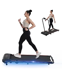 Slickblue Folding Under-Desk Walking Pad Treadmill – 2.5HP, Incline, 0.5-7.5MPH, 265LB Capacity, Dual Speed Control