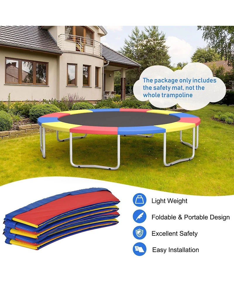 Gymax 10FT Trampoline Replacement Safety Pad Universal Trampoline Cover