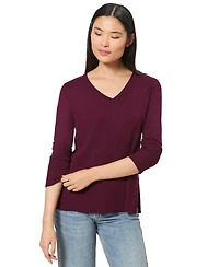 Melissa Paige Women's V-Neck Wide-Hem Wide-Cuff Sweater