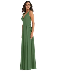 Women's Deep V-Neck Chiffon Maxi Dress