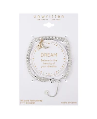 Unwritten Cubic Zirconia Star Moon Tennis and Ball Bracelet