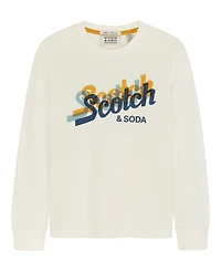 Scotch & Soda Big Boys Long Sleeve Thermal Graphic Tee