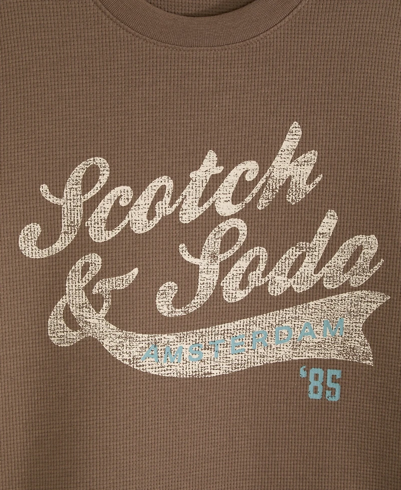 Scotch & Soda Big Boys Long Sleeve Thermal Graphic Tee