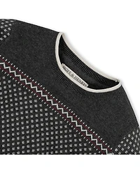 Hope & Henry Baby Boys Long Sleeve Intarsia Crew Neck Pullover Sweater