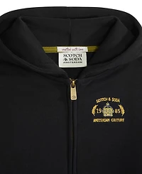 Scotch & Soda Big Boys Graphic Fleece Zip Up Hoodie
