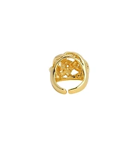 Sohi Women's The Basket Weave Statement Ring