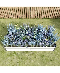 Slickblue Metal Raised Garden Bed Kit – 7.6x3.7x0.98ft Planter for Flowers, Vegetables, and Herbs
