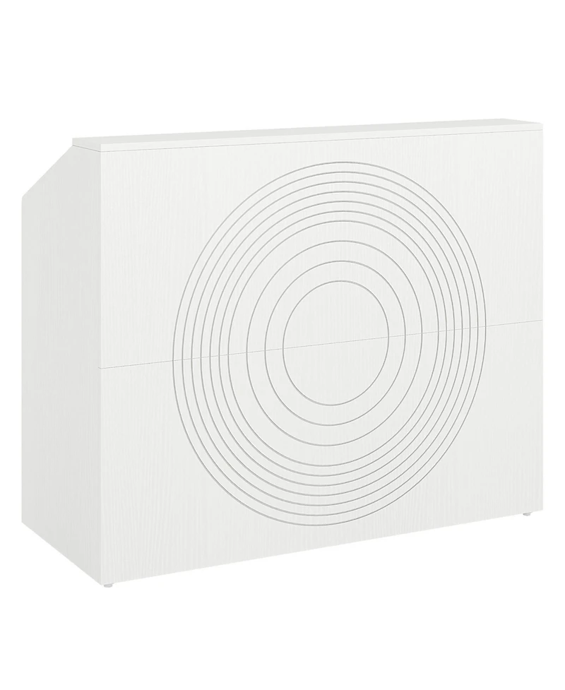 Tribesigns 47 inch Retail Counter,Modern Front Desk Reception Room Table with Cable Grommet,Reception Desk with Counter