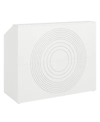 Tribesigns 47 inch Retail Counter,Modern Front Desk Reception Room Table with Cable Grommet,Reception Desk with Counter