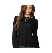 Edikted Womens Drop Shoulder Light Knit Sweater