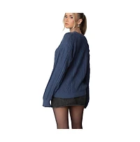 Edikted Women's Jessy cable knit oversized sweater