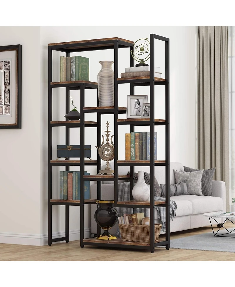 Tribesigns 12-Shelf Display Shelves Book Storage Organizer Set of 2,6-Tier Bookshelf 70.9 inch Tall Bookcase