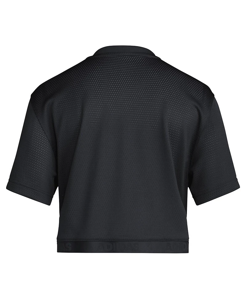 Adidas Women's Black Arizona State Sun Devils Primegreen V-Neck Cropped Jersey